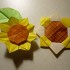 折り紙でひまわり　簡単な折り方と立体的なものや葉っぱも